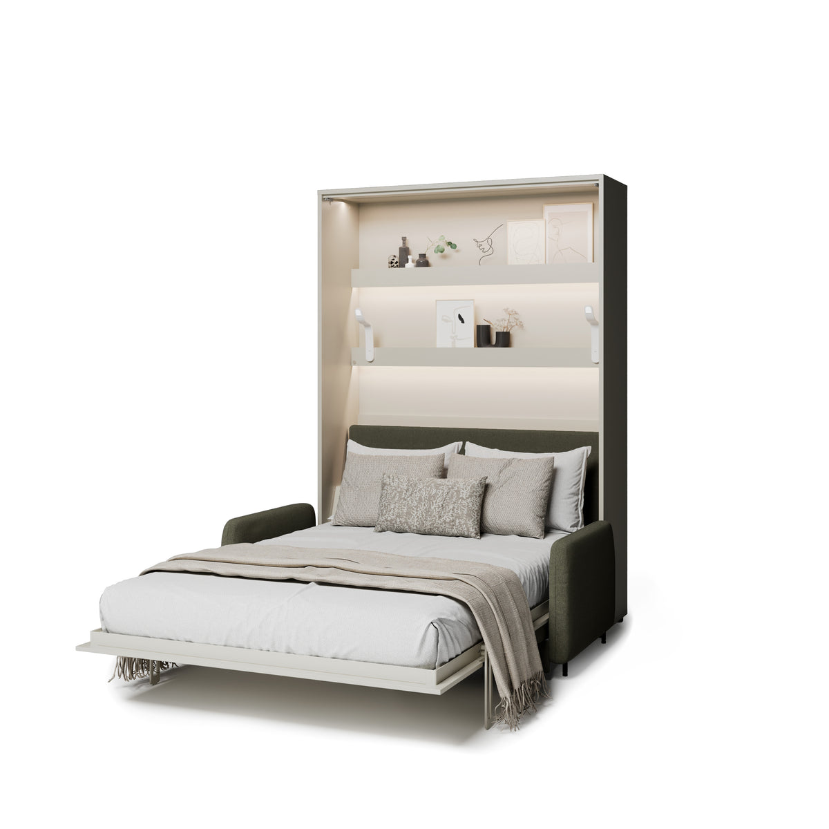 Elektrisches Schrankbett 140x200 BED CONCEPT BC-36 mit Kopfteil - Kashmir Beige