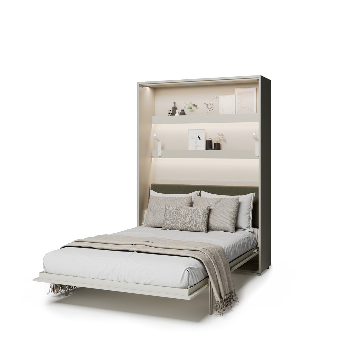 Elektrisches Schrankbett 140x200 BED CONCEPT BC-36 mit Kopfteil - Kashmir Beige