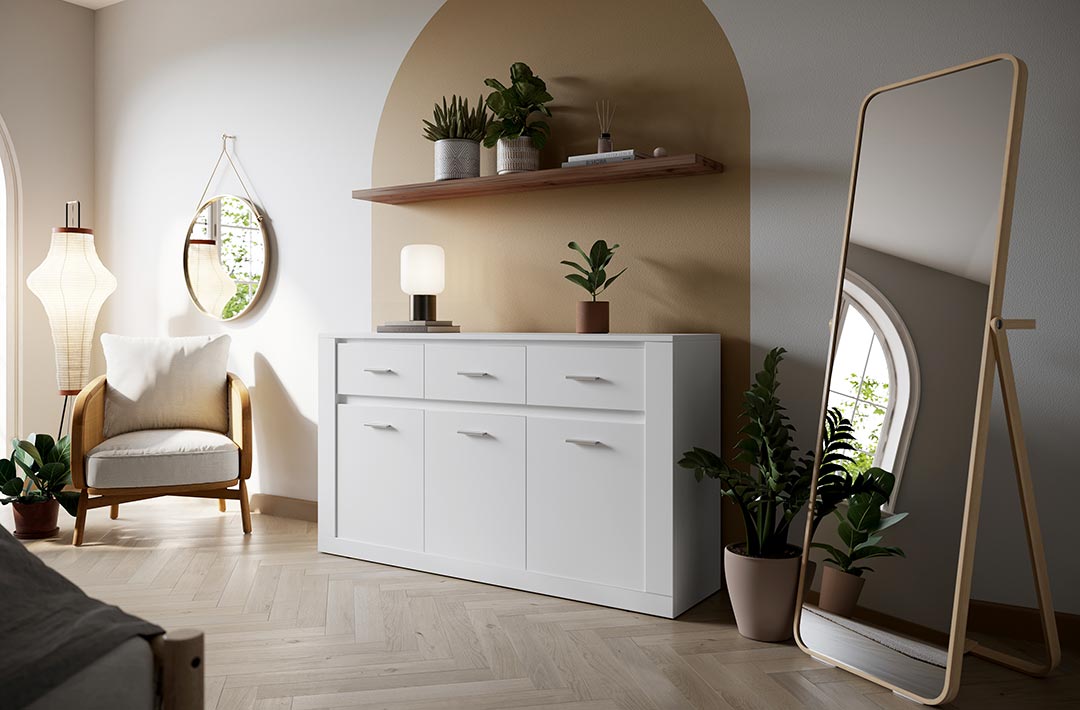 Kommode ARTI 9 mit drei Türen und drei Schubladen LENART