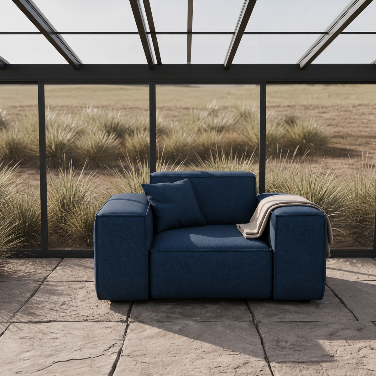 Gartensessel PATIO wasserdicht – Dunkelblau Ocean | Terrasse & Garten