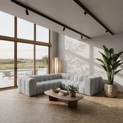 BALOO CORNER Ecksofa 270x270 cm, Moly 70, Hellgrau