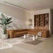 BALOO CORNER Ecksofa 330x330 cm, Moly 51, Orange