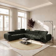 ASPEN MAX RELAX Ecksofa in Flaschengrün, Stoff Gemma 39