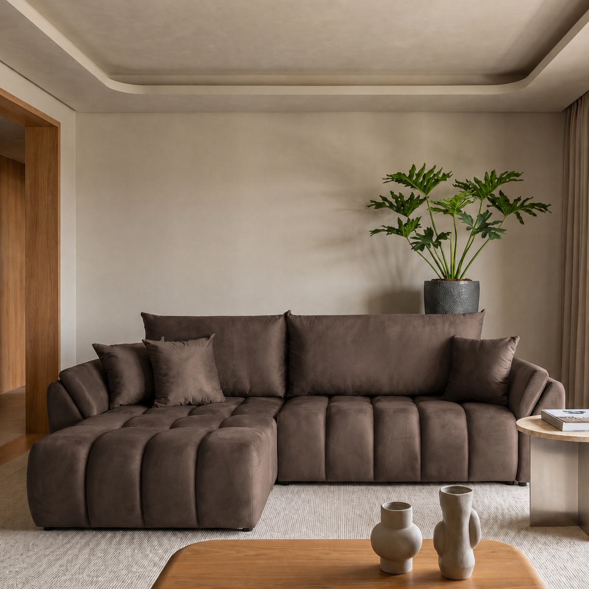 OTI Ecksofa, Monolith 15, Braun
