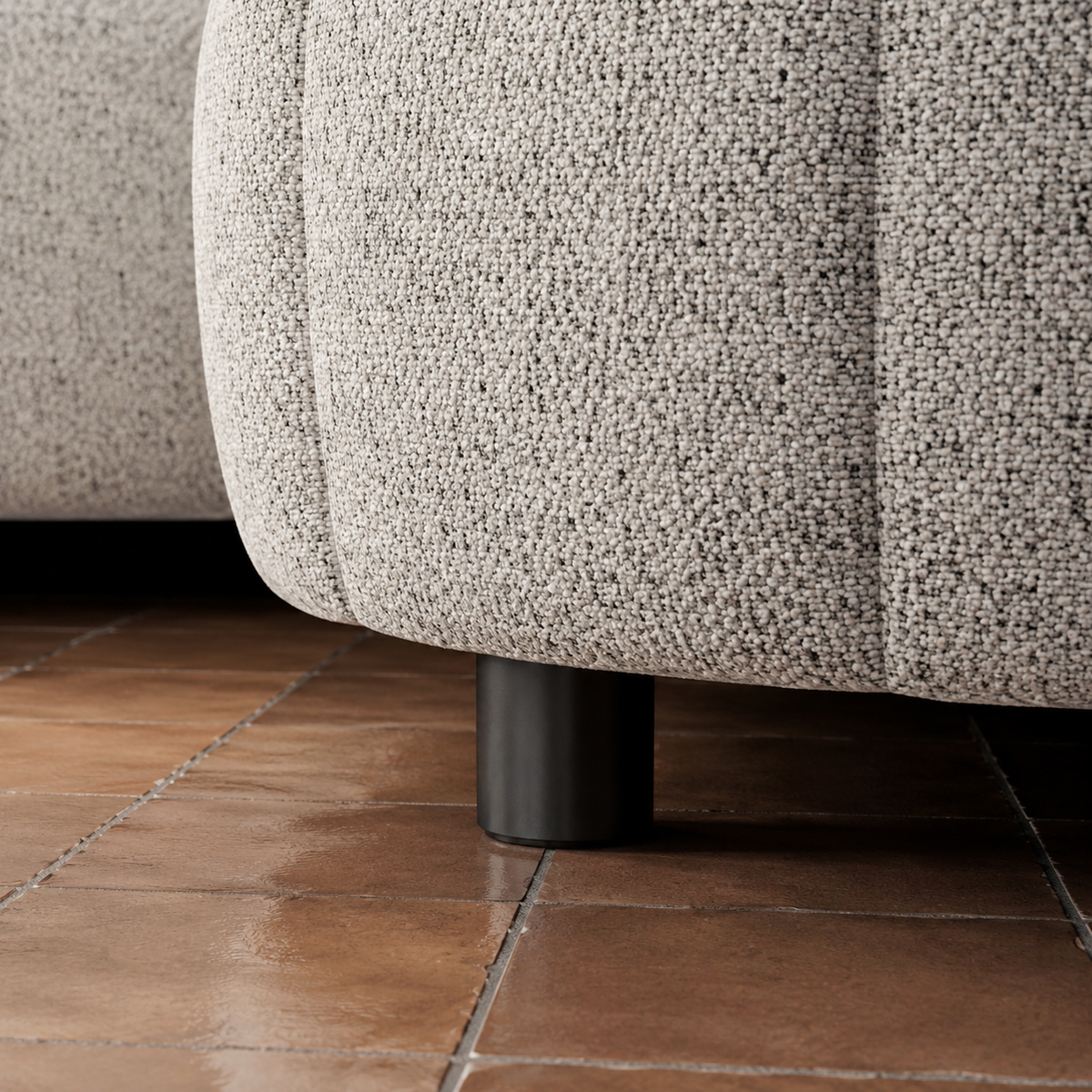 Ecksofa VELPA S – modernes Design mit elektrischer Sitztiefenverstellung & höchstem Komfort - Hellgrau (Puente 80)