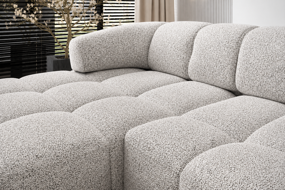 Ecksofa VELPA S – modernes Design mit elektrischer Sitztiefenverstellung & höchstem Komfort - Hellgrau (Puente 80)