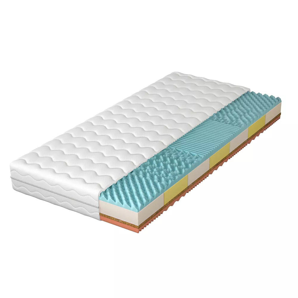 Bett QUANT 2 160x200 cm Bettkasten Kopfteil mit Beleuchtung Matratze