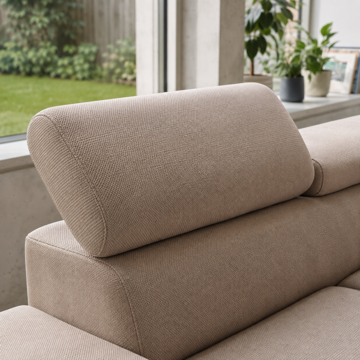 Milano Mini Ecksofa 270 cm – HR-Schaum, Wellenfedern & hohe Füße 16 cm, Terra 92 - Grau