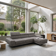 MILANO MINI Ecksofa in Grau, Terra 92