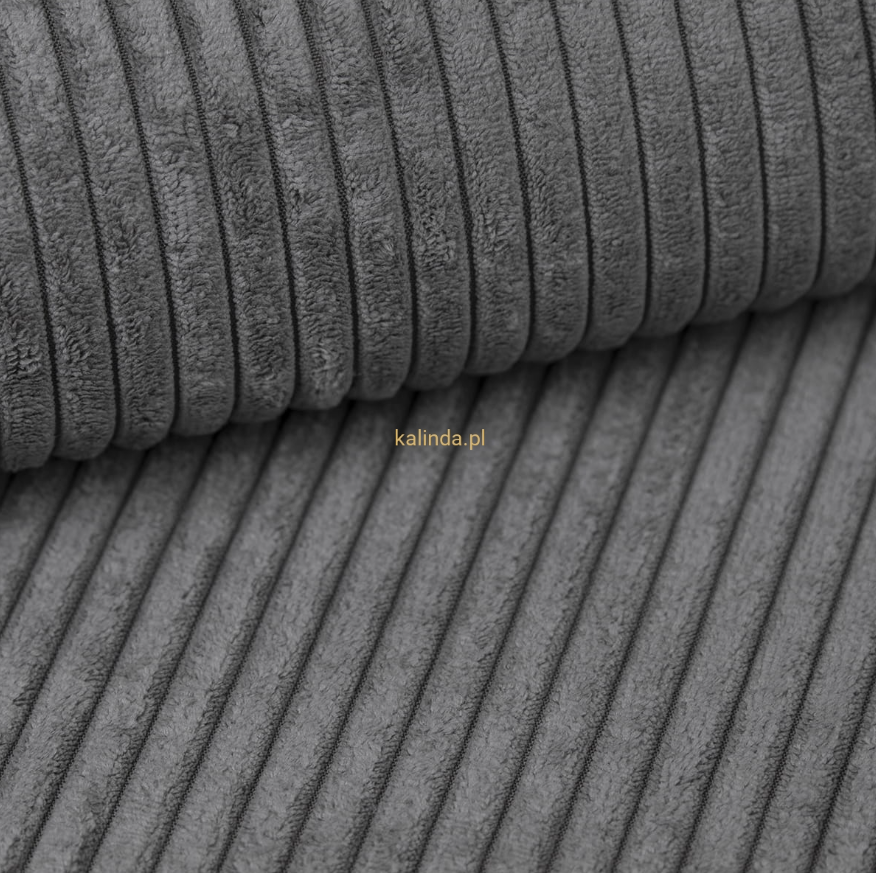 Ecksofa TREVIO L-Form mit Schlaffunktion und Bettkasten, Wolken-Design - Dunkelgrau, Stoff Poso 60