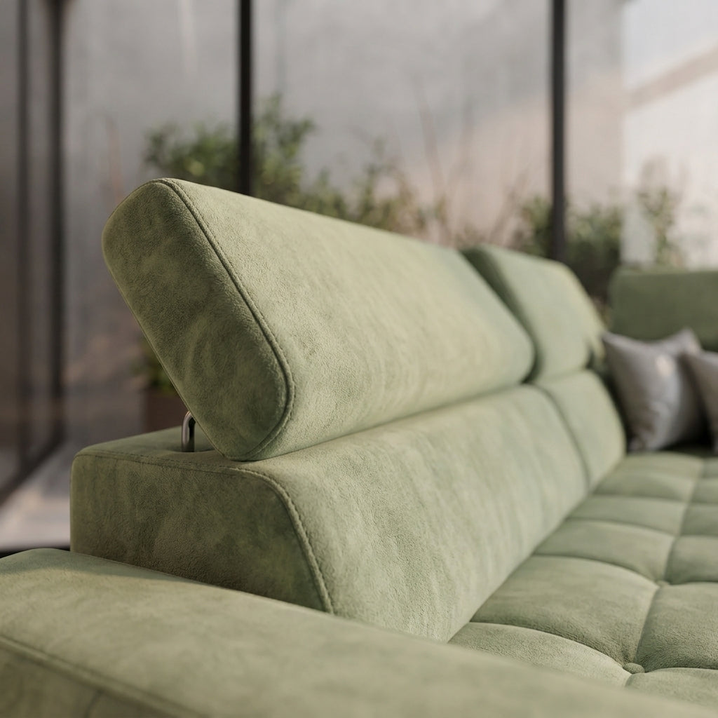 Porto II Relax Ecksofa mit elektrischer Relaxfunktion, Schlaffunktion - Echtleder, Weiß