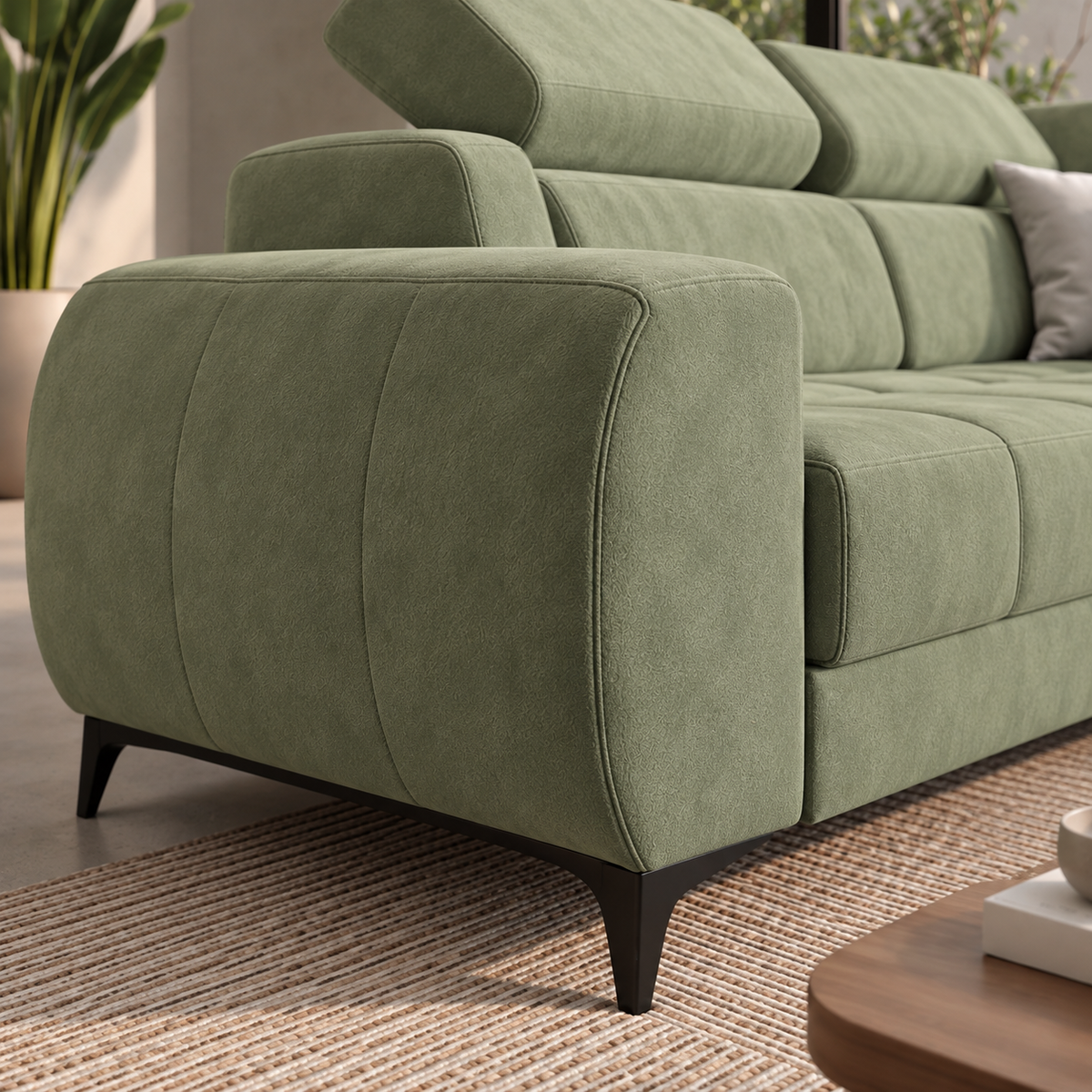 Porto II Relax Ecksofa mit elektrischer Relaxfunktion, Schlaffunktion - Echtleder, Weiß