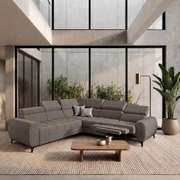 PORTO II RELAX Ecksofa in Grau, Gemma 85
