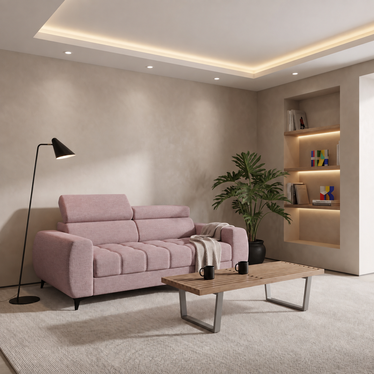 PORTO II Sofa, Gemma 60, Rosa