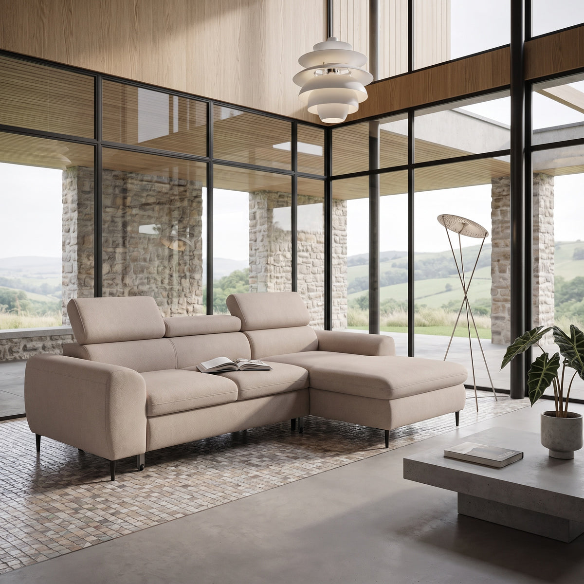 RAYO S Ecksofa, Beige