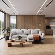 SALLY Ecksofa in Ecru / Hellbeige, Sorella 03