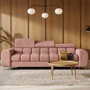 Sofa ASPEN III 3-Sitzer 265 cm verstellbare Kopfstützen Rosa (Terra 61)