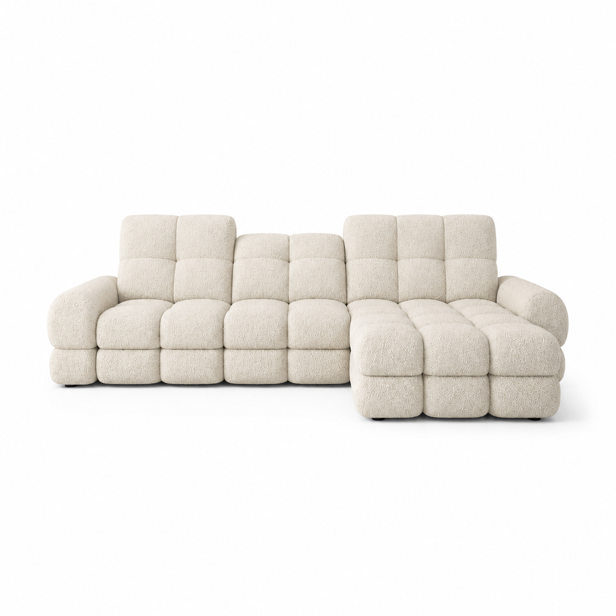 Ecksofa mit elektrischer Sitzverstellung TOLLO MINI Schlaffunktion Bettkasten 283x171 - Creme (Quelle 02)