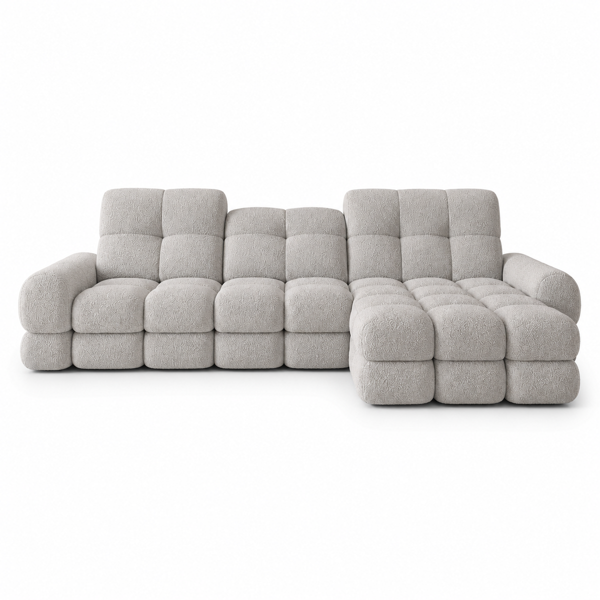 Ecksofa mit elektrischer Sitzverstellung TOLLO MINI Schlaffunktion Bettkasten 283x171 - Hellgrau (Quelle 83)