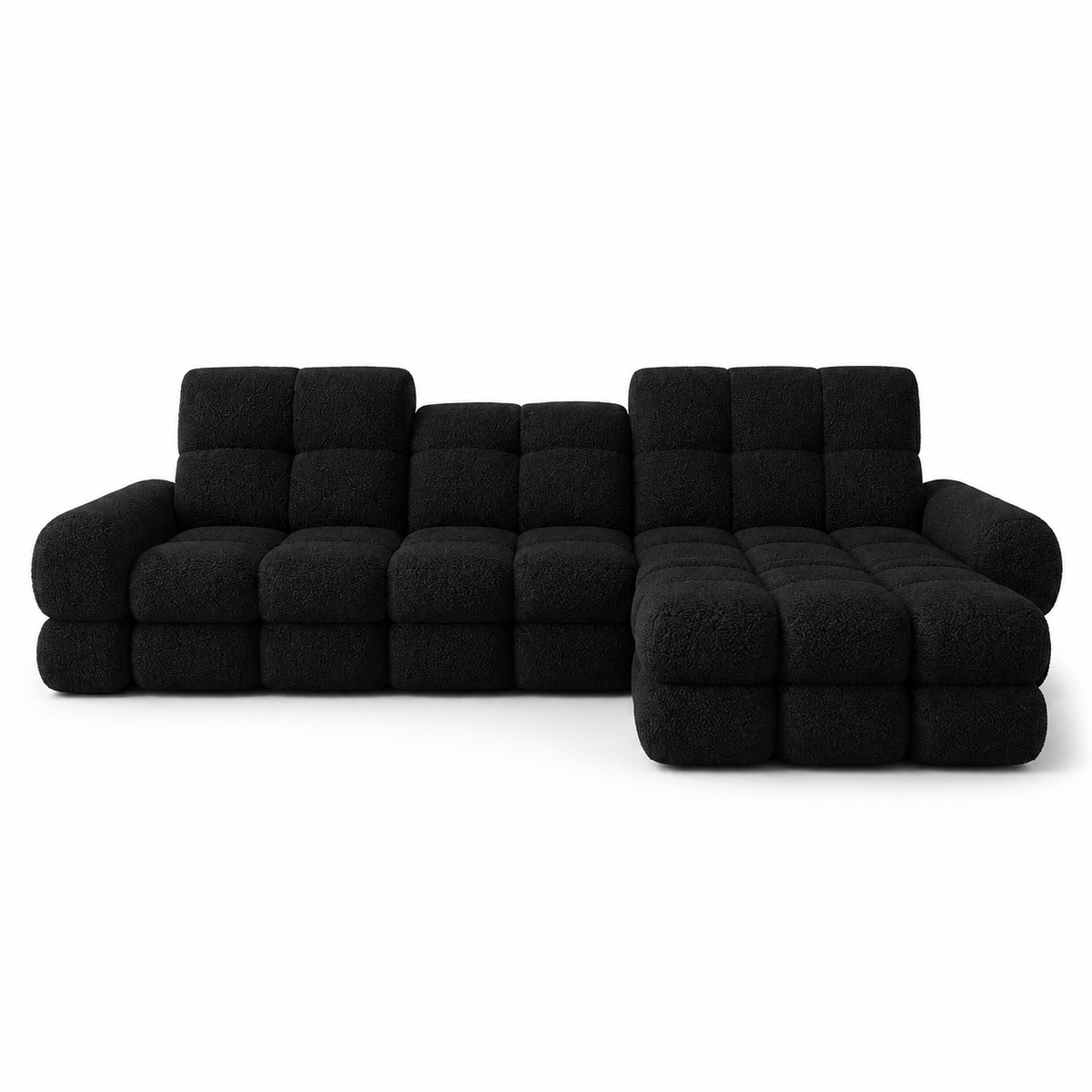 Ecksofa mit elektrischer Sitzverstellung TOLLO MINI Schlaffunktion Bettkasten  283x171 - Schwarz (Quelle 100)