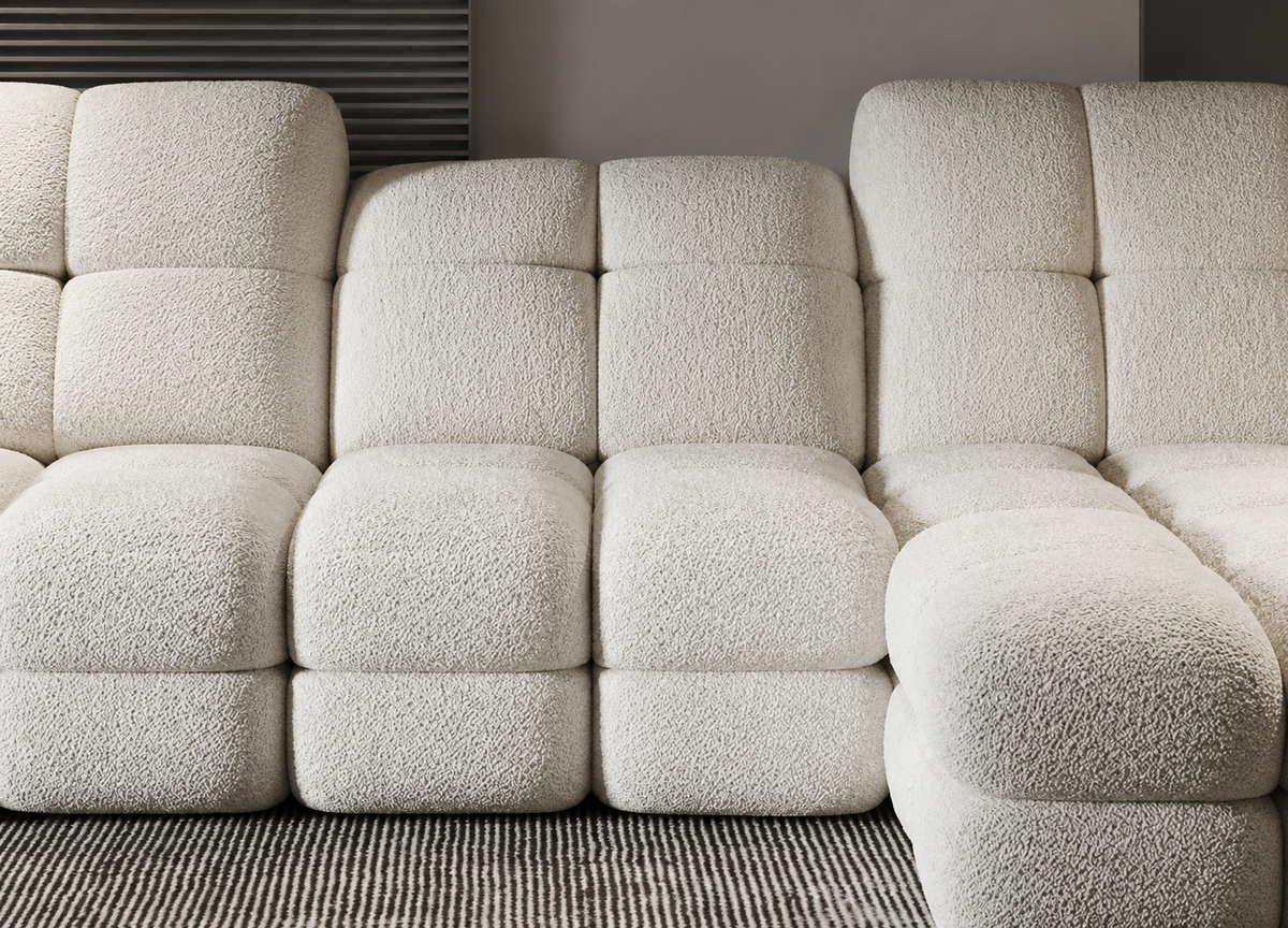 Ecksofa mit elektrischer Sitzverstellung TOLLO MINI Schlaffunktion Bettkasten 283x171 - Creme (Quelle 02)