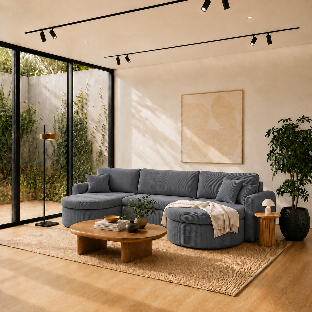 VERONA U Ecksofa, Poso 60, Grau