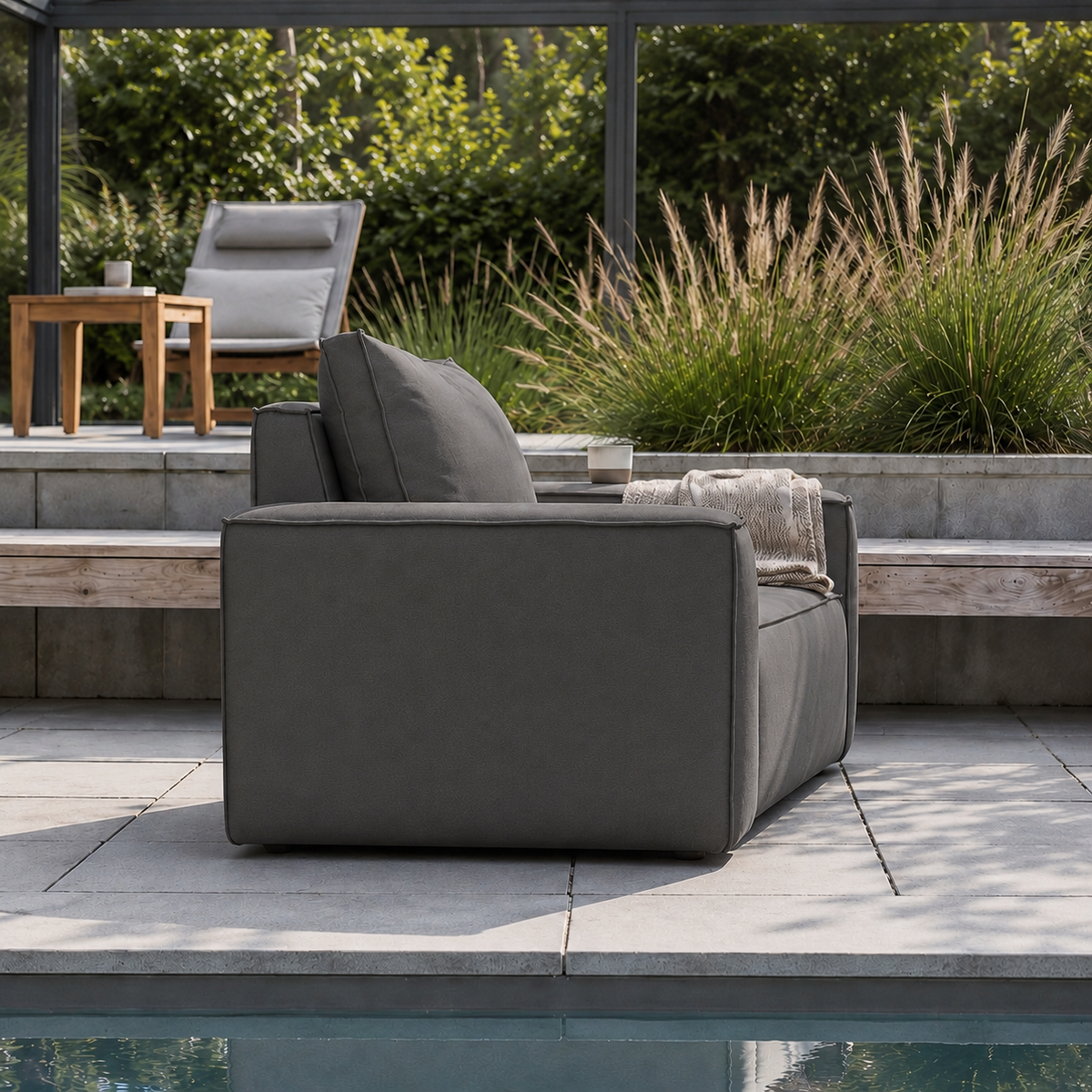 Gartensessel GARTEN wasserdicht – Grau | Terrasse & Balkon