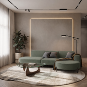 Ecksofa PARMA HILLS L | Cord Scala Forest | Grün