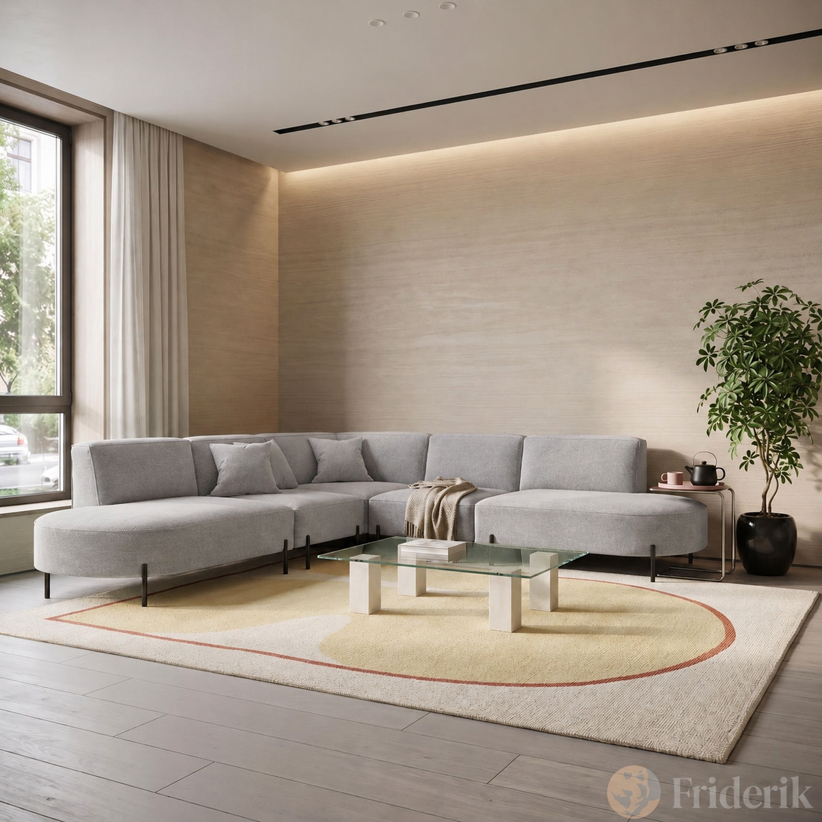 PARMA Corner HILLS Ecksofa – luxuriöser Velours NOEL mit Schattierungseffekt - Dunkelgrau (Noel 26)
