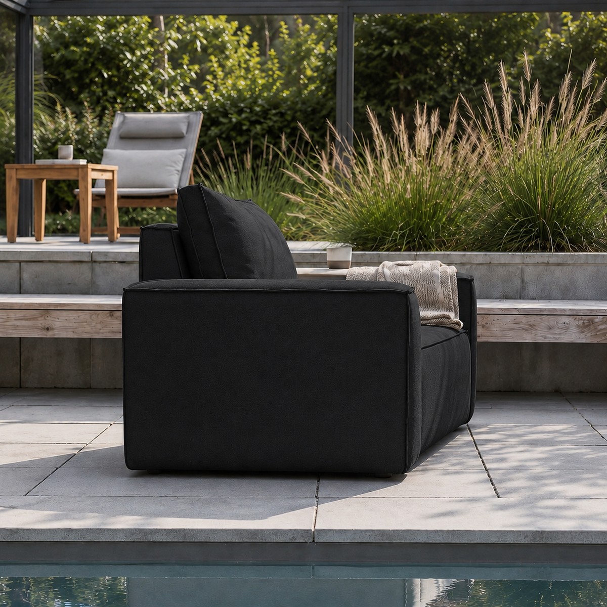 Gartensessel GARTEN wasserdicht – Schwarz | Terrasse & Balkon