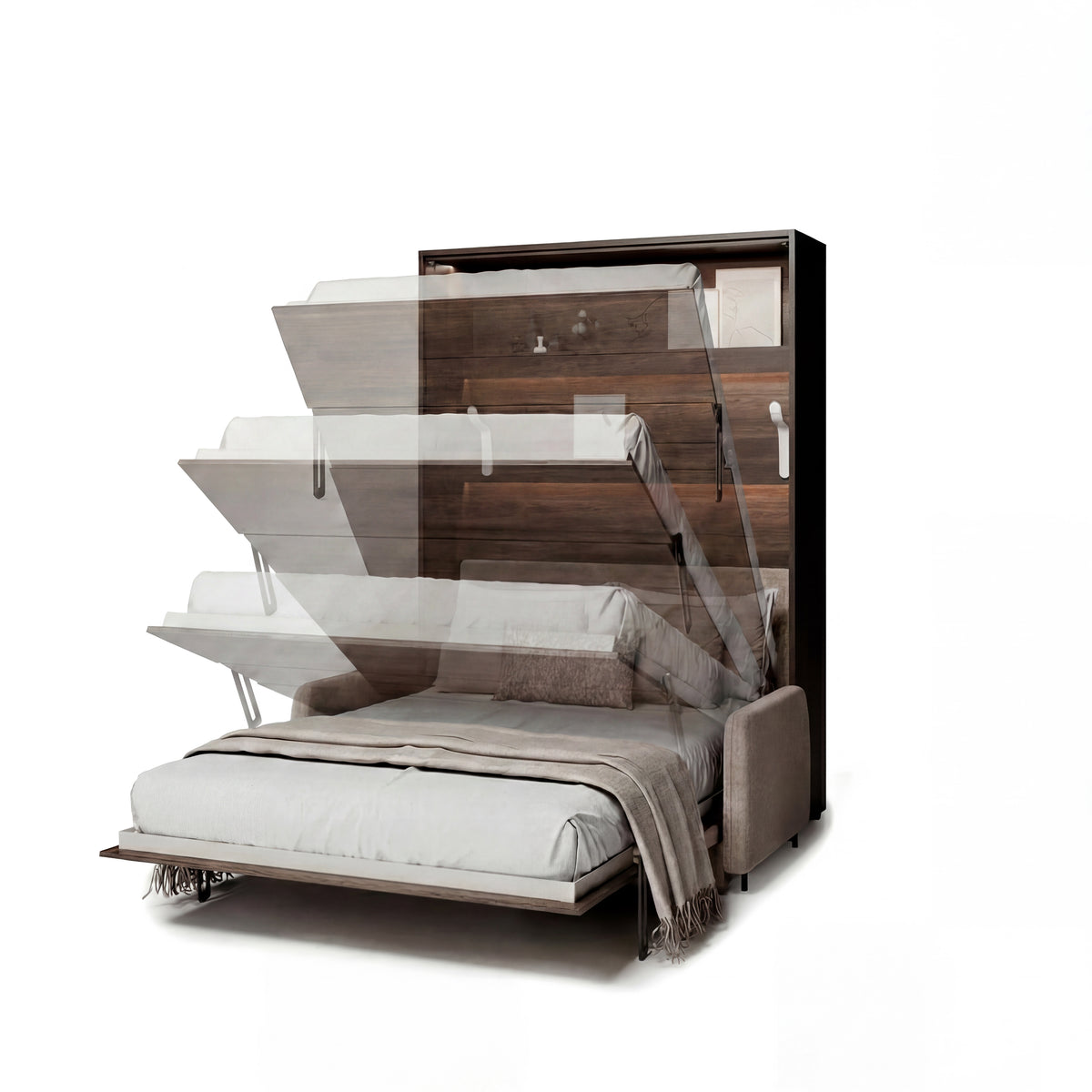 Elektrisches Schrankbett 140x200 BED CONCEPT BC-36 mit Kopfteil - Eiche Artisan