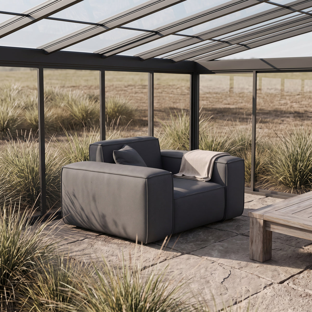Gartensessel PATIO wasserdicht – Anthrazit | Terrasse & Garten