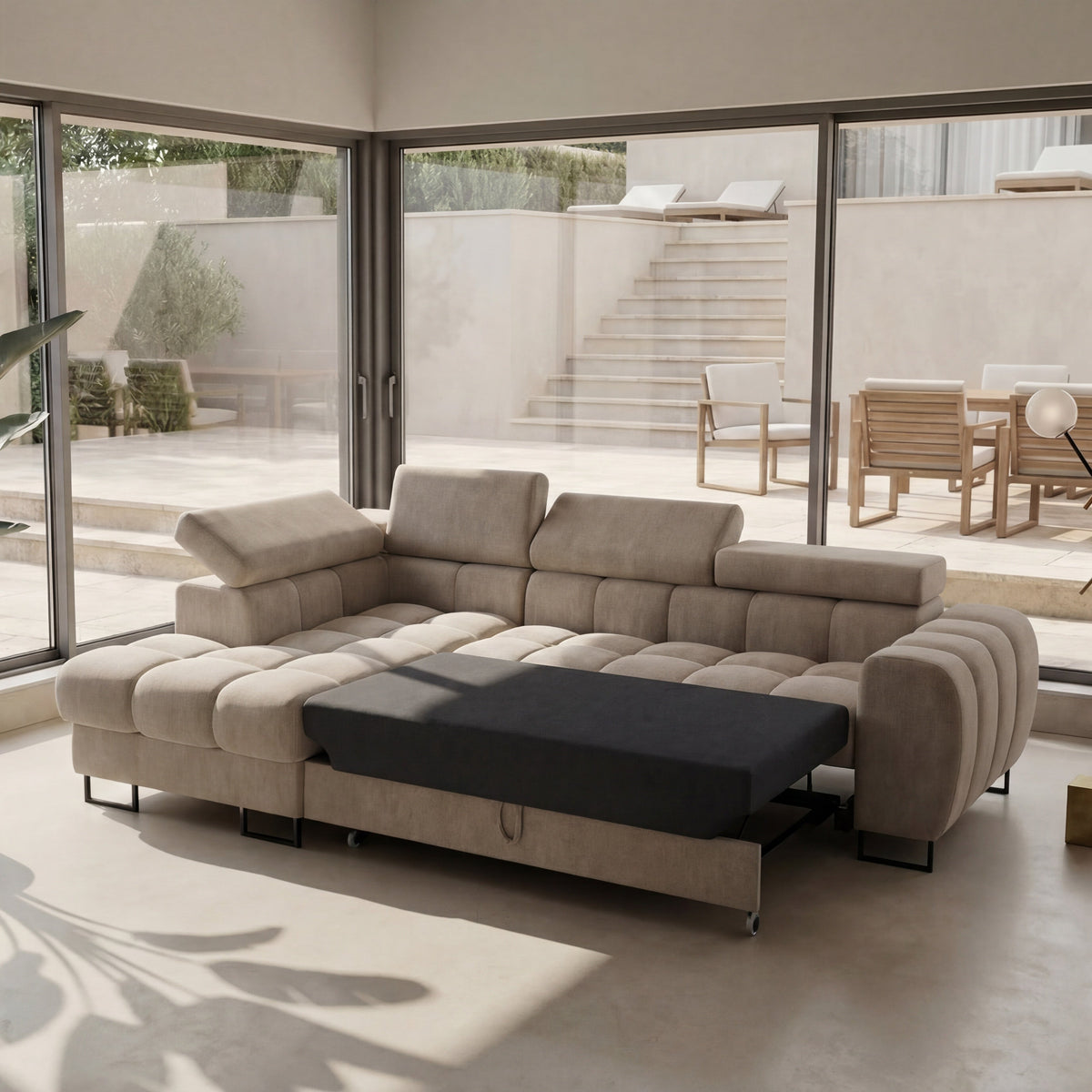 Ecksofas mit Schlaffunktion