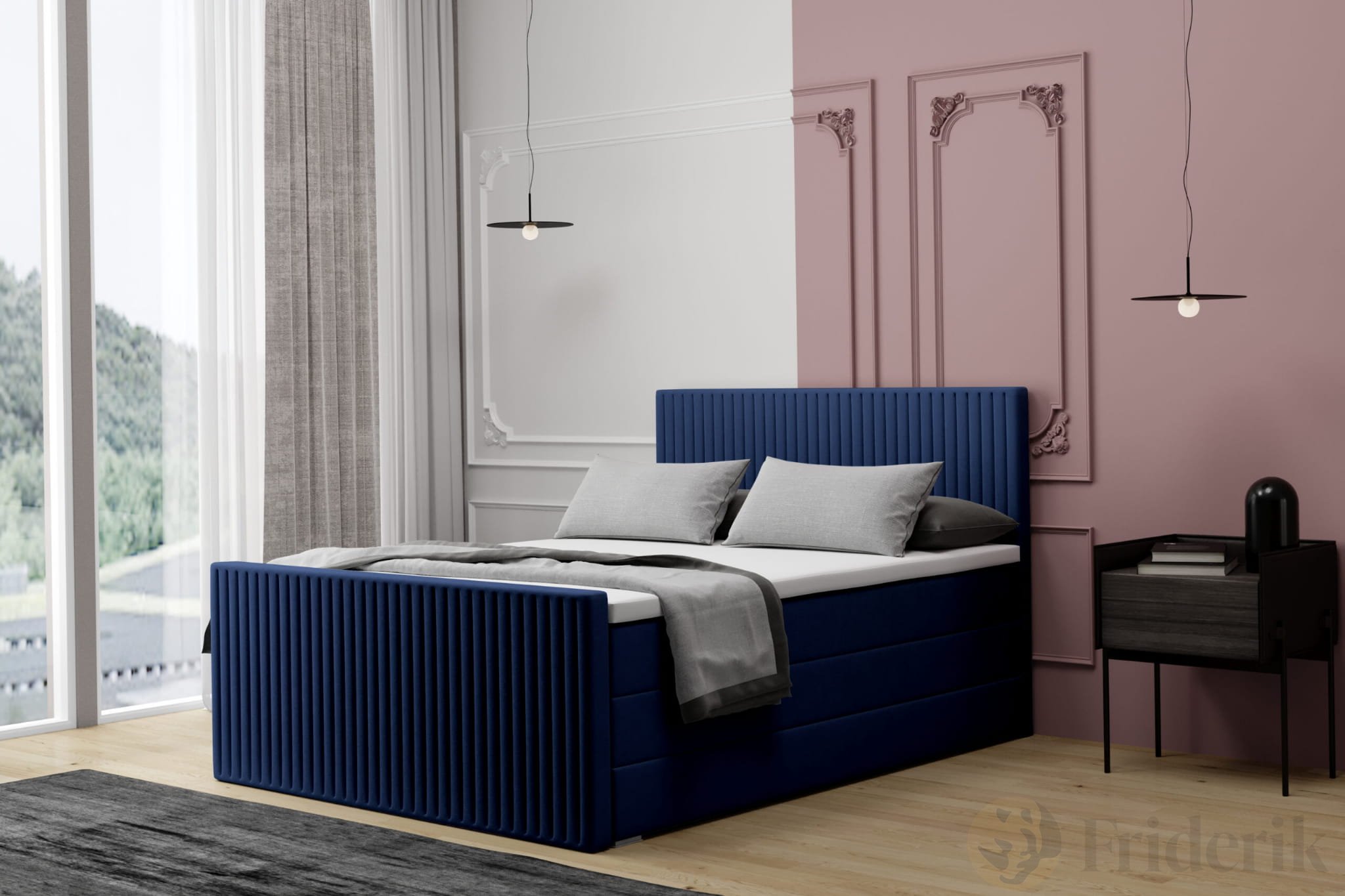Boxspringbett CAMEO 100x200 Links Monolith 48 - Shop