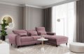 Ecksofa Foble Velvetmat 24 Dunkelrosa