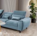 4. Ecksofa Foble Velvetmat 100 Blau
