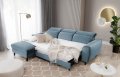 Ecksofa Foble Velvetmat 100 Blau Schlaffunktion