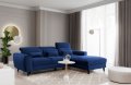 Ecksofa Foble Velvetmat 40 dunkelblau