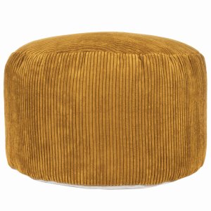 Sitzsack MAX Sitzkissen Runder Sitzpouf 70x45 Bodenkissen Dunkelgelb