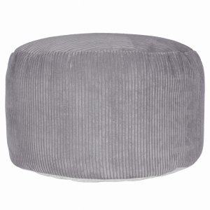Sitzsack MAX Sitzkissen Runder Sitzpouf 70x45 Bodenkissen Grau
