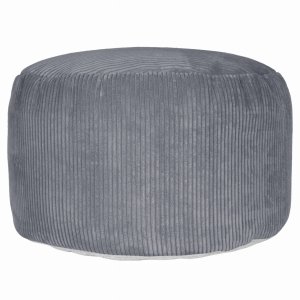 Sitzsack MAX Sitzkissen Runder Sitzpouf 70x45 Bodenkissen Dunkelgrau