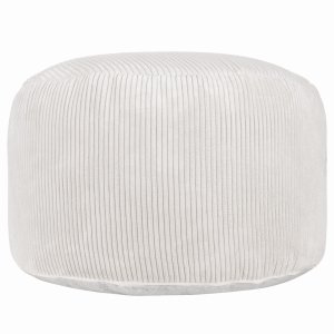 Sitzsack MAX Sitzkissen Runder Sitzpouf 70x45 Bodenkissen Creme