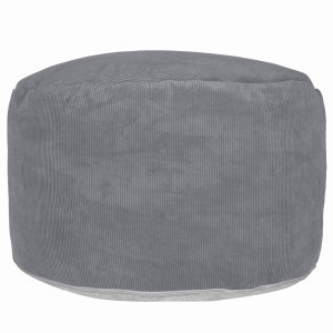 Sitzsack MAX II Sitzkissen Runder Sitzpouf aus CORD 70x45 Bodenkissen Dunkelgrau