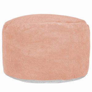 Sitzsack MAX II Sitzkissen Runder Sitzpouf aus CORD 70x45 Bodenkissen Rosa