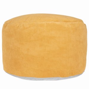 Sitzsack MAX II Sitzkissen Runder Sitzpouf aus CORD 70x45 Bodenkissen Dunkelgelb