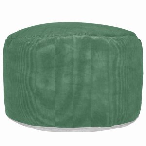 Sitzsack MAX II Sitzkissen Runder Sitzpouf aus CORD 70x45 Bodenkissen Grün