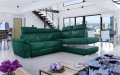 Ecksofa LUCA mit Schlaffunktion und Bettkasten Couch Verstellbare Kopfstützen