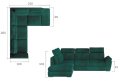 Ecksofa LUCA mit Schlaffunktion und Bettkasten Couch Verstellbare Kopfstützen