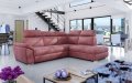 Ecksofa LUCA mit Schlaffunktion und Bettkasten Couch Verstellbare Kopfstützen