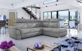 Ecksofa LUCA mit Schlaffunktion und Bettkasten Couch Verstellbare Kopfstützen